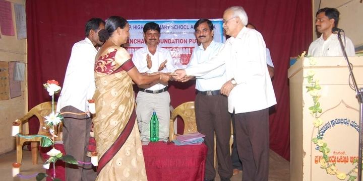 Handing over cheques